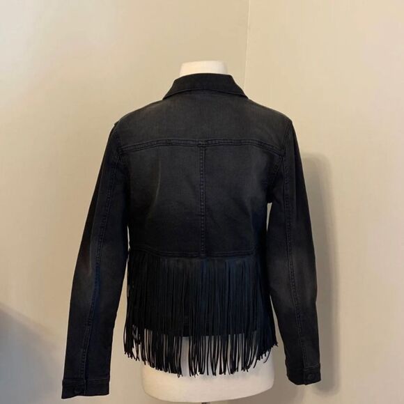 Nine West Fringe Jean Jacket - Picture 4 of 7